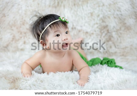 Portrait of Sweet Cute Little Baby
