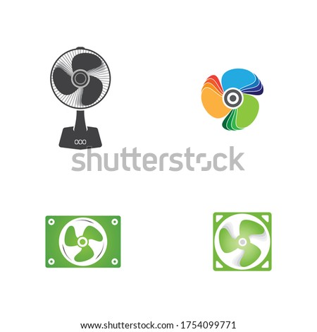 Fan icon vector illustration template image Royalty-Free Stock Photo #1754099771