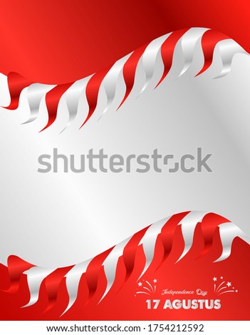 17 agustus is mean Indonesia Independence day, banner template vector with red and white color illustration