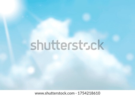 Concepts, colors and relaxing atmosphere,abstract blurred photo of cloud,Blur beautiful nature blue sky background with bokeh sun light