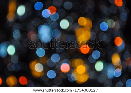 Christmas Lights. Abstract Background with Bokeh Effect