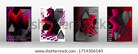 Modern design template. A set of modern abstract covers. Trendy cover design of curved lines, geometric shapes. Vector illustration. EPS 10.