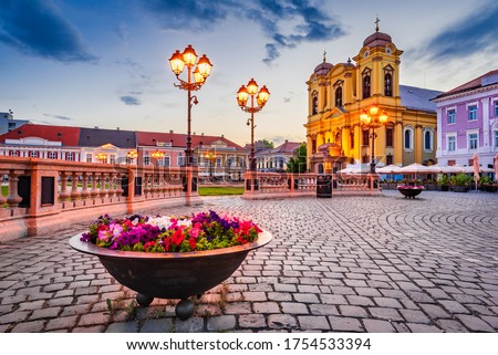 Timisoara, Romania - St. George Cathedral in Union Square, Banat in Transylvania Royalty-Free Stock Photo #1754533394