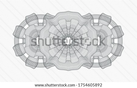 Grey abstract rosette. Vector Illustration. Detailed 