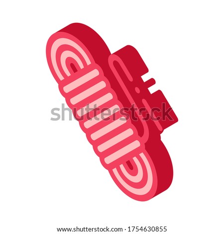 Rope Cable Alpinism Sport Equipment vector isometric sign. color isolated symbol illustration