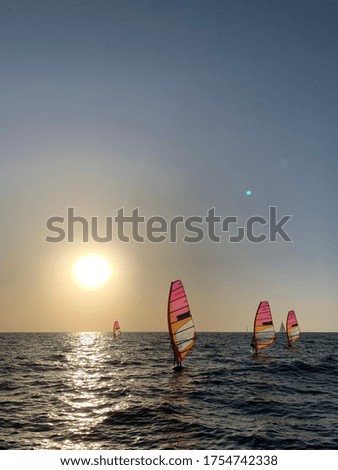 Beautiful picture taking while sailing in Herzliya, Israel