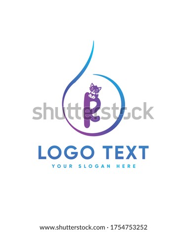 Meoowly letter type R logo template, Vector logo for business and company identity 