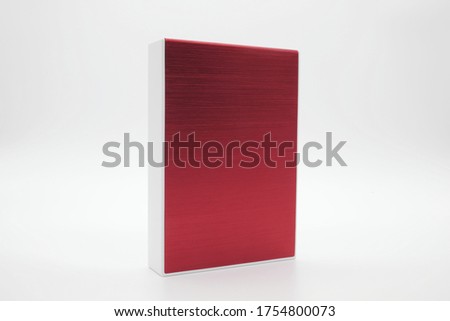 Red external hard drive  case