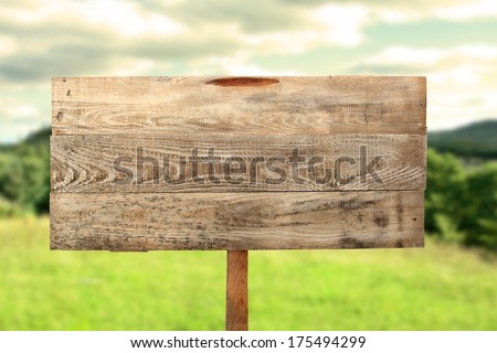 wooden desk and forest of sign 