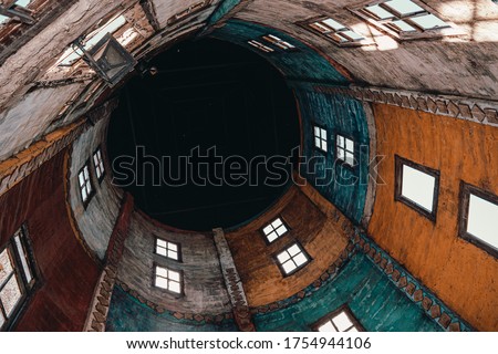 Inside the Silo in Old Abstract Medieval Town