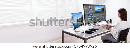 Video Editor Computer Software. Montage And Edit  Royalty-Free Stock Photo #1754979926