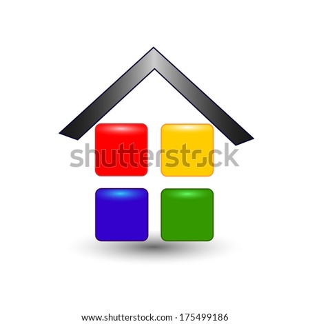 Colorful color house icon