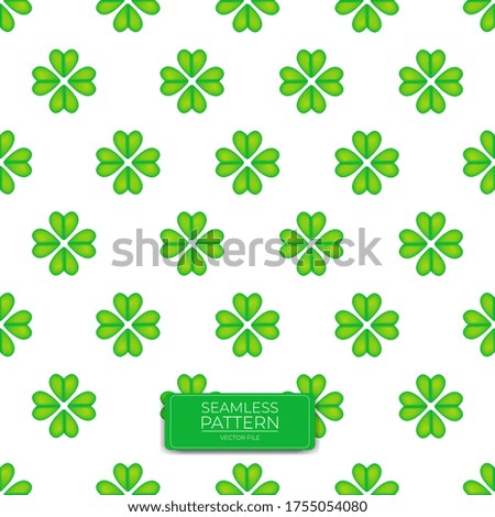 seamless pattern of clover leaf. Background design vector illustration