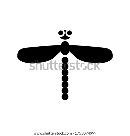 dragonfly  icon or logo isolated sign symbol vector illustration - high quality black style vector icons
