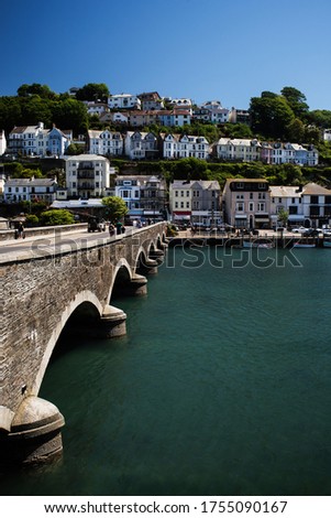 View of River Looe in Looe in Cornwall in England Royalty-Free Stock Photo #1755090167