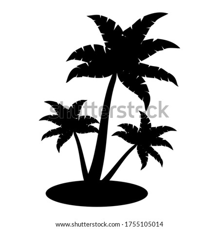 
palm theme. palm tree illustration, in a flat style.