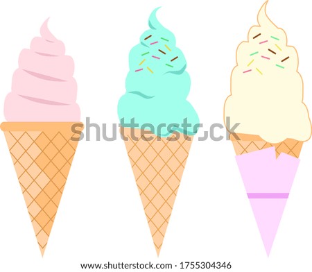 Variation illustration of ice cream