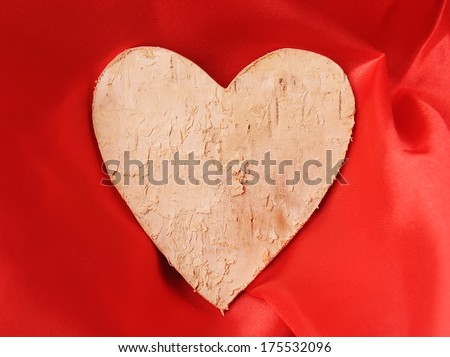 Love forever. Heart shape make of tree bark