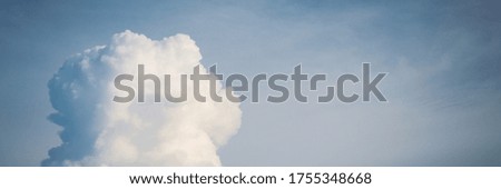 blue sky with clouds banner background.