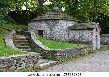 Old ice house building used to store ice throughout the year Royalty-Free Stock Photo #1755381698