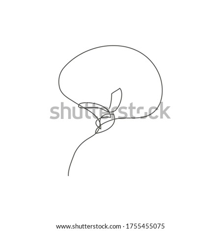 Continuous line decorative hand drawn calla flower, design element. Can be used for cards, invitations, banners, posters, print design