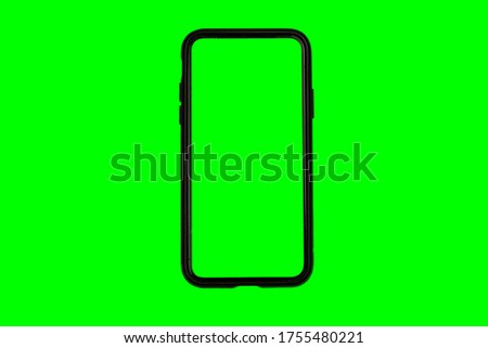 Smartphone template Isolated on a green screen background ( edit now )