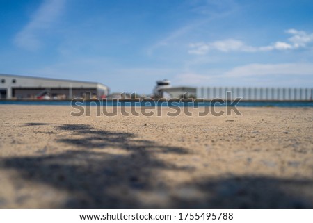 View of a Spring Day in Toronto Waterfront with Toronto airplane in the background
