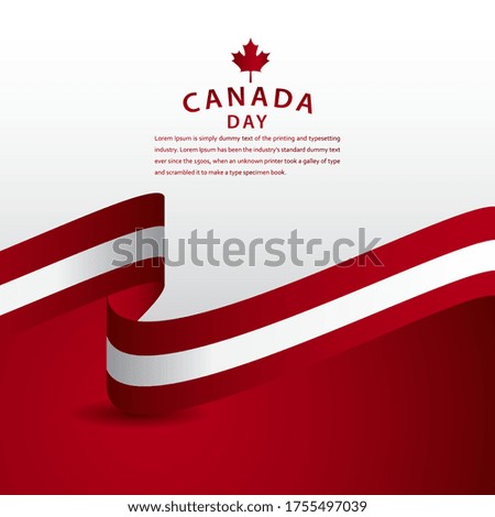 Happy Canada Day Celebration Vector Template Design Illustration