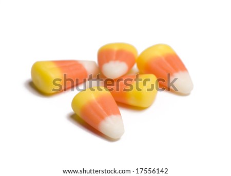 Candy corn on white background Royalty-Free Stock Photo #17556142