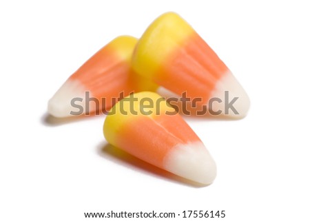 Candy corn on white background Royalty-Free Stock Photo #17556145