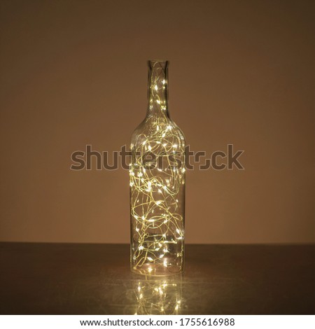 String Lights in bottle, Copper Wire Lights Star Fairy Lights Ideal Decorative Royalty-Free Stock Photo #1755616988