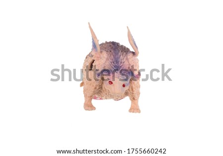 halloween rubber toy monster isolated on white background
