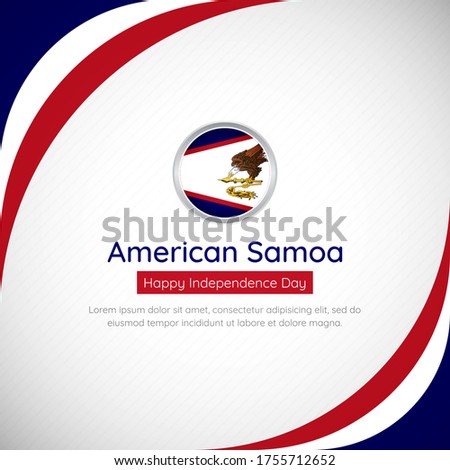 Abstract American Samoa country flag background. Creative happy independence day of American Samoa vector illustration.