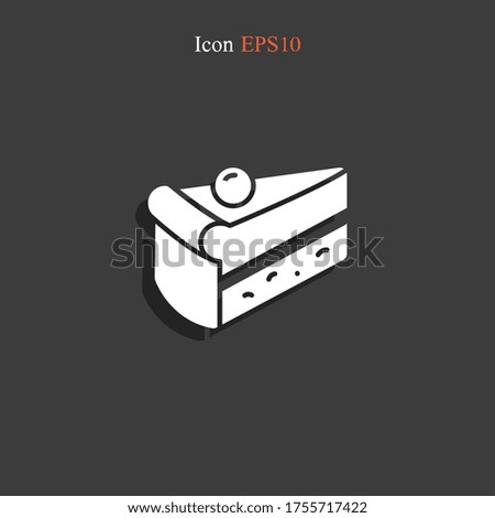 piece of cake Icon. Vector illustration EPS 10.