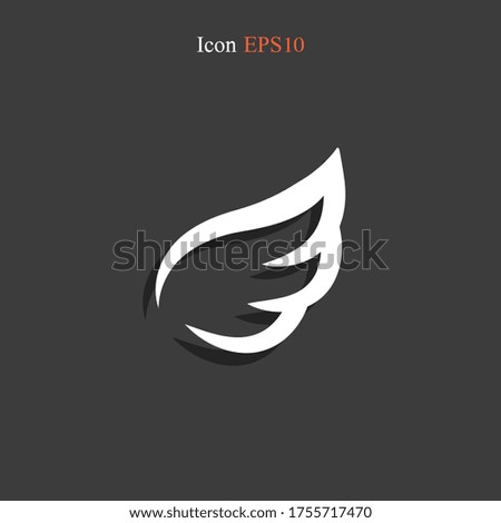 wing Icon. Vector illustration EPS 10.