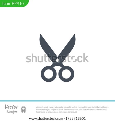 scissors Icon. Vector illustration EPS 10.