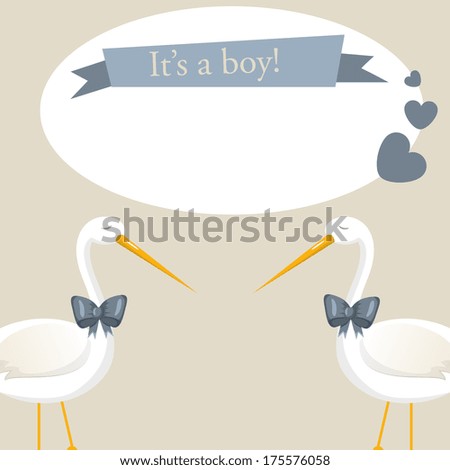 Retro greeting card "It's a girl"