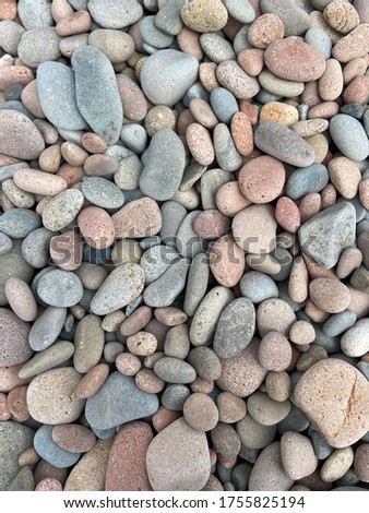 beautiful stones on the sea beach