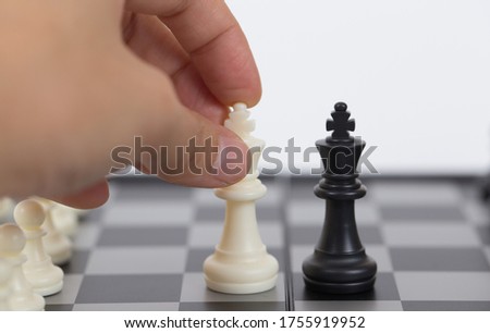 Chess, game of chess or board game with many type and charactor. Gold and silver chess. Compeitition on business and education. Strategy concept