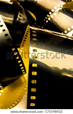 Film strips closeup