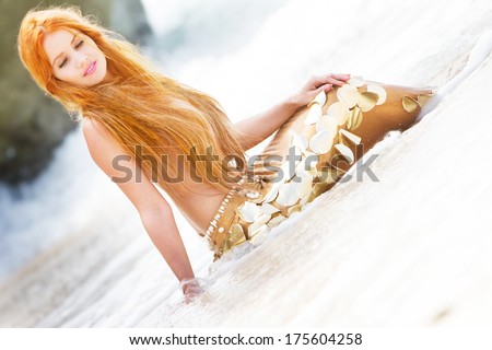 mermaid on sea background