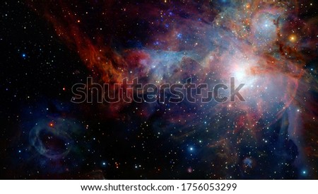 Cosmic landscape. Endless deep space. Elements of this image furnished by NASA.