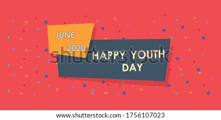 Happy youth day background design