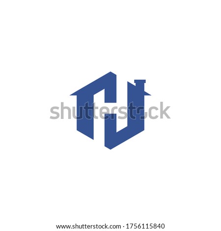 logo H house design vetor modern graphic
