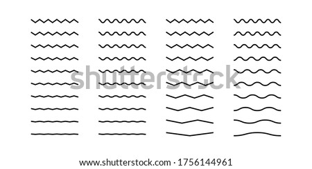 Line element icon set for design. Curve wavy isolated concept simple illustration. Royalty-Free Stock Photo #1756144961