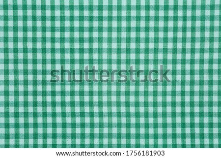 green Placemat Plaid pattern close up texture