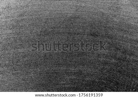 Grunge white color chalk textured on blank blackboard background with copy space