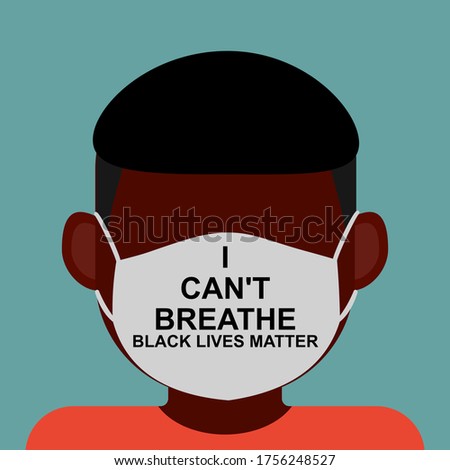 I can't breathe Black Lives Matter Illustration.