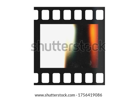 Old photo film tape isolated on white background. 50s Royalty-Free Stock Photo #1756419086