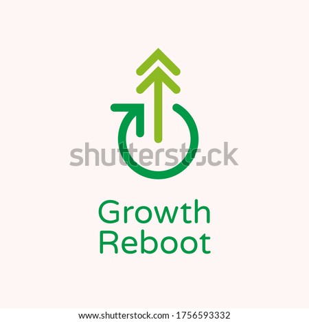 Growth Reboot logo design for upgrade and improvement Royalty-Free Stock Photo #1756593332